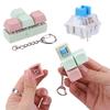 Keyboard Clicker Toy 4 Keys Decompress Fingertip Keychain Keycaps Fidget Keyborad Button Finger Calming Keychain for Kids Adults