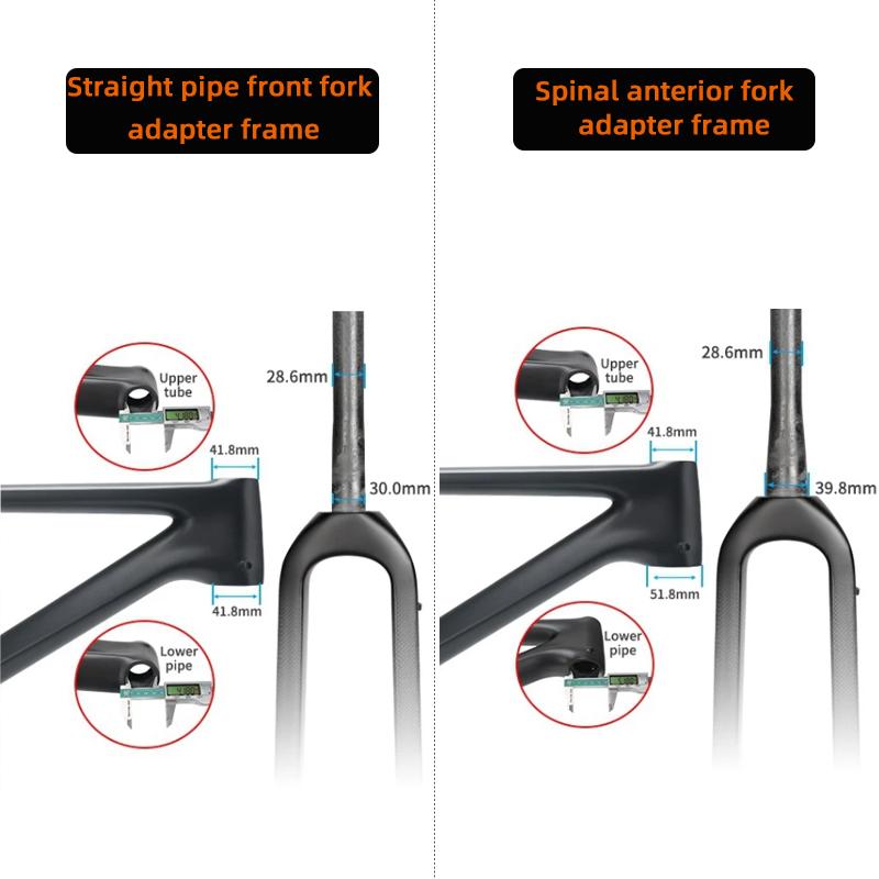 Glossy / Matte 3K Carbon Fiber Bike Fork Tapered Cycling Fork Mountain Bike Fork Bicycle MTB Parts Disc Brake