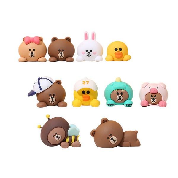 Мини-фигурка машинки Line Friends, 1 штука, коричневая пчела