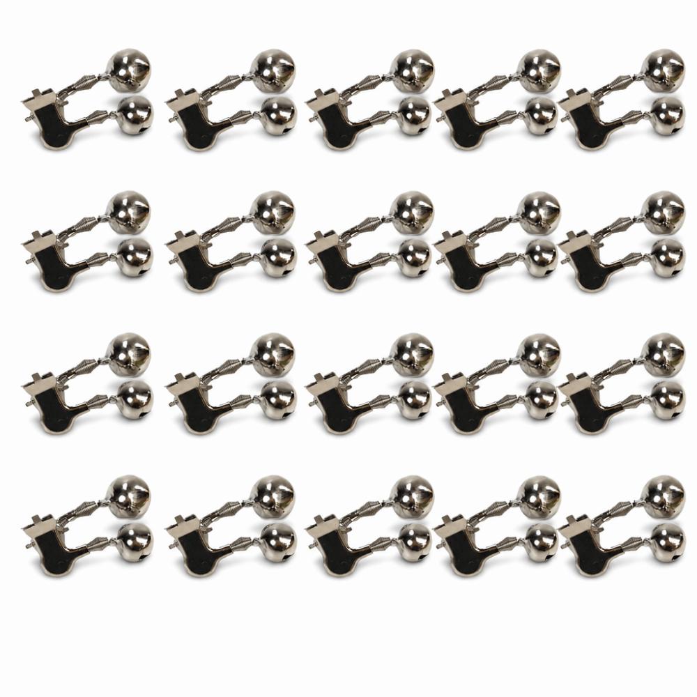 20/50PCS 46*32mm Fishing Rod Alarm Bells Double Spring Clip Bite Alarm Bells  Outdoor Fishing