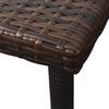 Sun Lounger Set with Cushion & Side Table Brown Poly Rattan