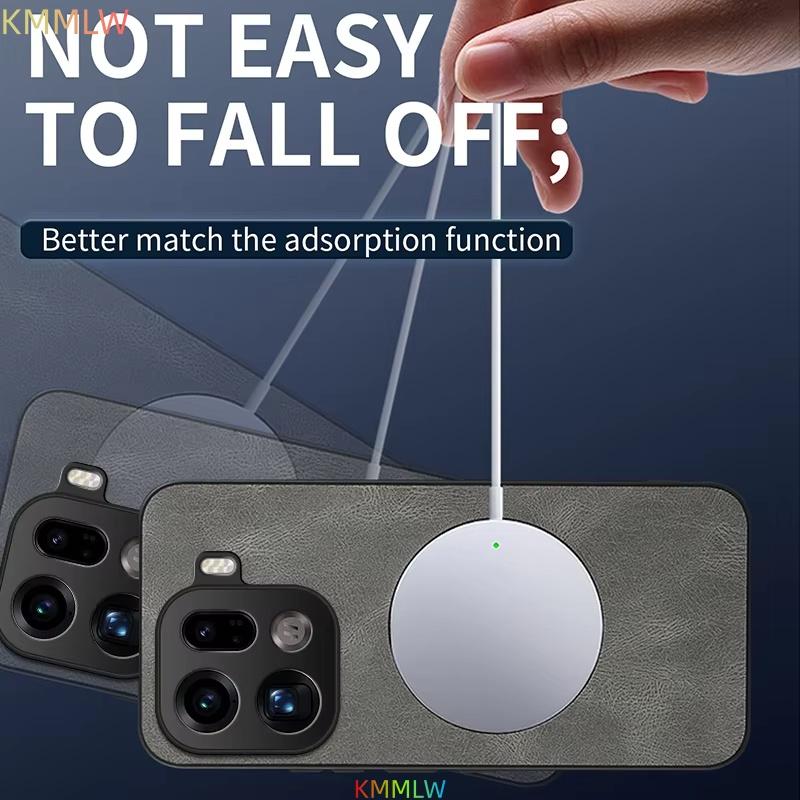 Чехол для OPPO Find X9 Pro Роскошная кожаная накладка Магнитный Magsafe Защитная задняя крышка Для телефона OPPO Find X9 X9Pro