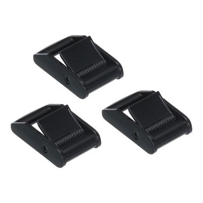 [PATIKIL] Кулачковые пряжки, Набор из 3 металлических быстроразъемных замков-фиксаторов для ременных лент 52,5 мм/25 мм, Черный