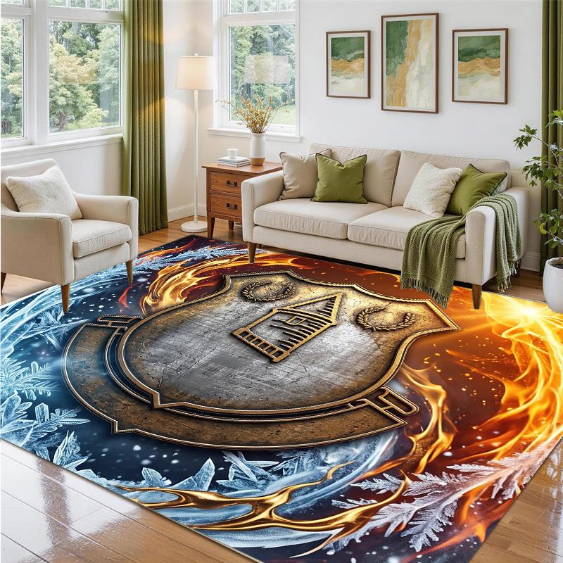 Everton Football Design Crystal Velvet Rug Soft Decorative Mat for Bedroom Entrance