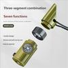 7-In-1 Multifunctional Whistle with Compass Thermometer Magnifier Reflector Mirror LED Light Outdoor Hiking Hunting Camping Emergency Survival Tool