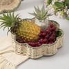 Handcrafted Paper Rope Storage Basket Large And Small Sizes Available Woven Texture Design For Kitchen Fruit Snacks Organization