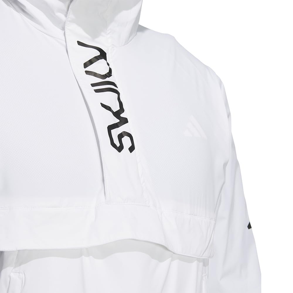 Куртка для гольфа ветрозащитная водоотталкивающая анорак белая [Adidas Golf] WIND.RDY мужская