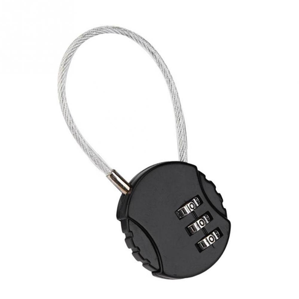 Accessories Hiking 3 Digit Combination Ball Shaped Bicycle Lock Trunk Locks Gym Padlock Code Lock