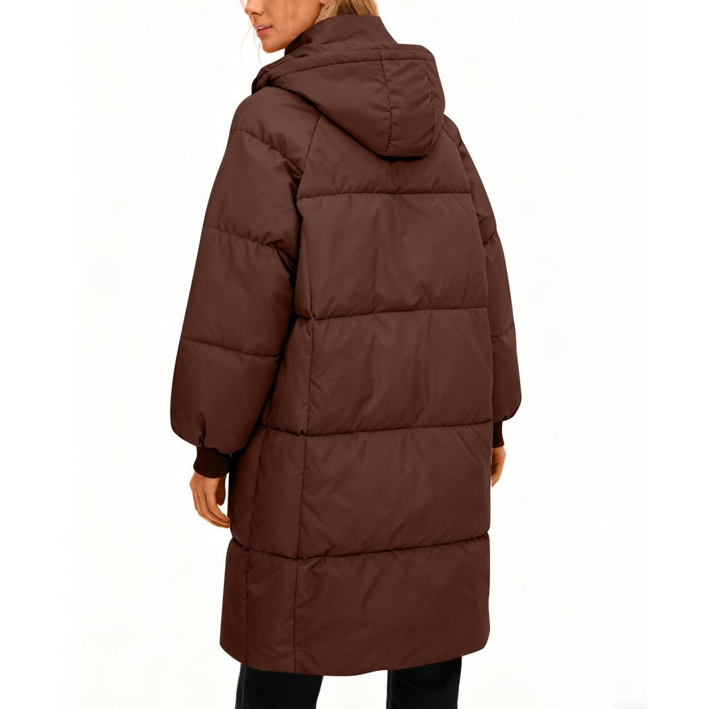 Women's Fashion Padded Jacket Loose Long Over The Knee Thickened Padded Jacket