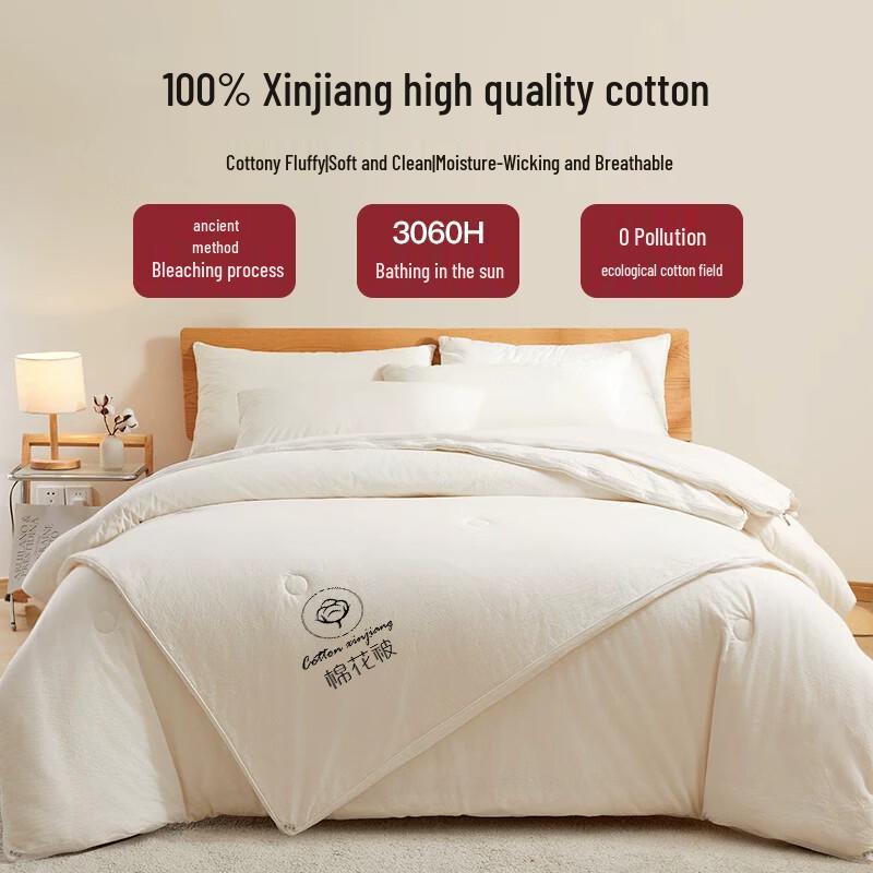 Nanjiren Grade A Xinjiang Cotton 2-in-1 Zipper Quilt