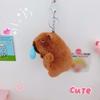 Подвески для сумки Плюшевый брелок-капибара Мультяшная мягкая кукла Плюшевая игрушка капибара Дети