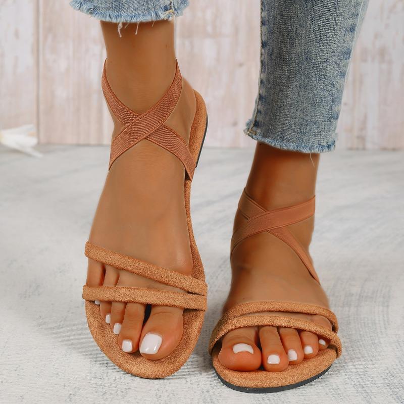Fashion Hot-selling fashionable Shoes Female 2025 Open Toe Women's Sandals Outdoor Casual Sandals Women Round Toe Flat Shoes Women