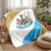 Newcastle United Football Print Flannel Blanket, Soft Warm Lightweight Throw Blanket for Sofa Bed Camping