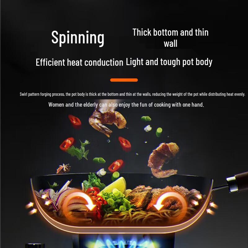 Joyoung 32cm Fine Iron Stir-fry Wok