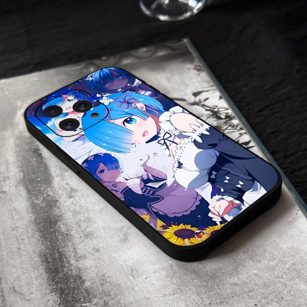 Чехол для телефона ReZero Рем Силиконовый Мягкий Для IPhone 17 Air 16 15 14 13 12 11 Plus Pro Max Plus