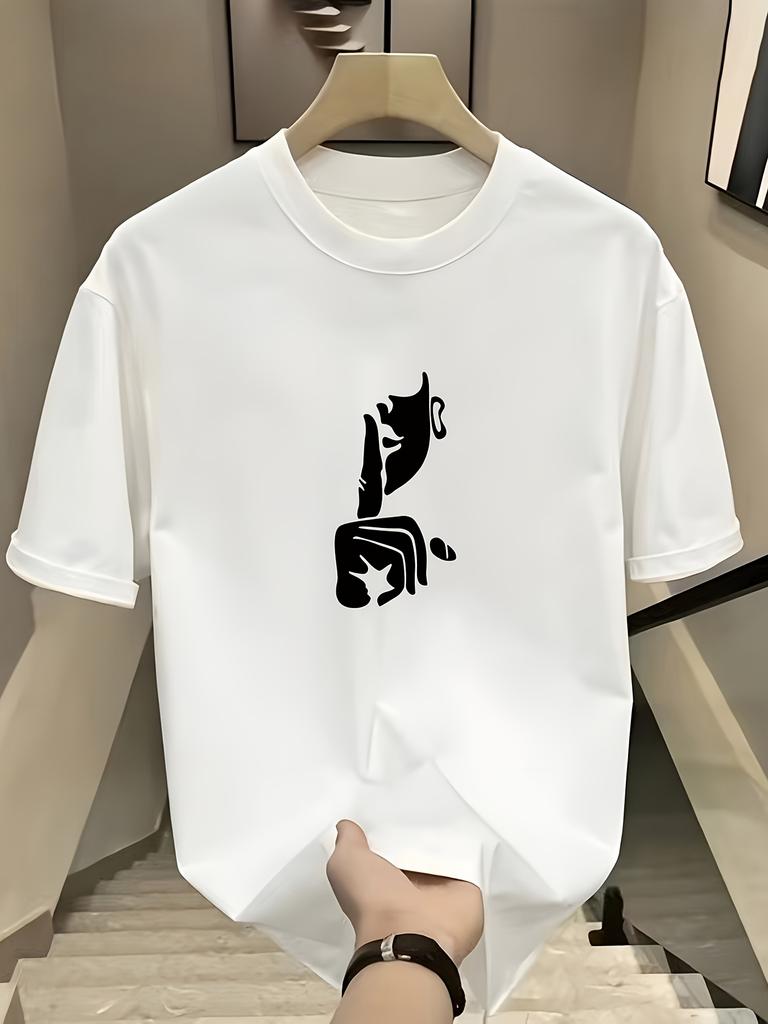 Модный бренд с принтом, тяжелая футболка, мужские хлопковые короткие рукава, свободная, повседневная, летняя, новый универсальный топ