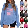 Women's Fashionable And Casual Long Sleeve Round Neck Printed Sweatshirt