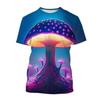 Summer Plant Mushroom Pattern 3D Print T-Shirt Men Women O-Neck Camo Short Sleeve Oversized Harajuku Tee Top Kid Man Clothing