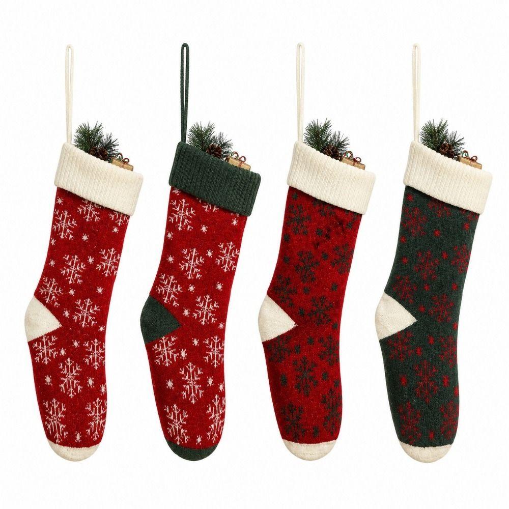 Large Capacity Christmas Gift Sock Hanging Candy Bag Creative Christmas Hanging Sock Wall Display