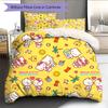 Постельное белье с рисунком Hello Kitty Комплект одеял Декор для дома Подарок (1 пододеяльник + 2 наволочки без наполнителя)