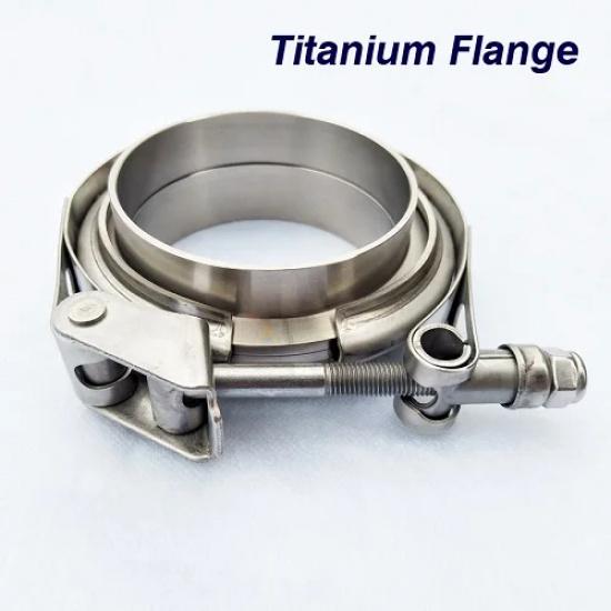 1.75-4..0" SS V Band Clamp Male Female Titanium Flanges Set for Auto Exhaust High Anti-Rust Metal Nut