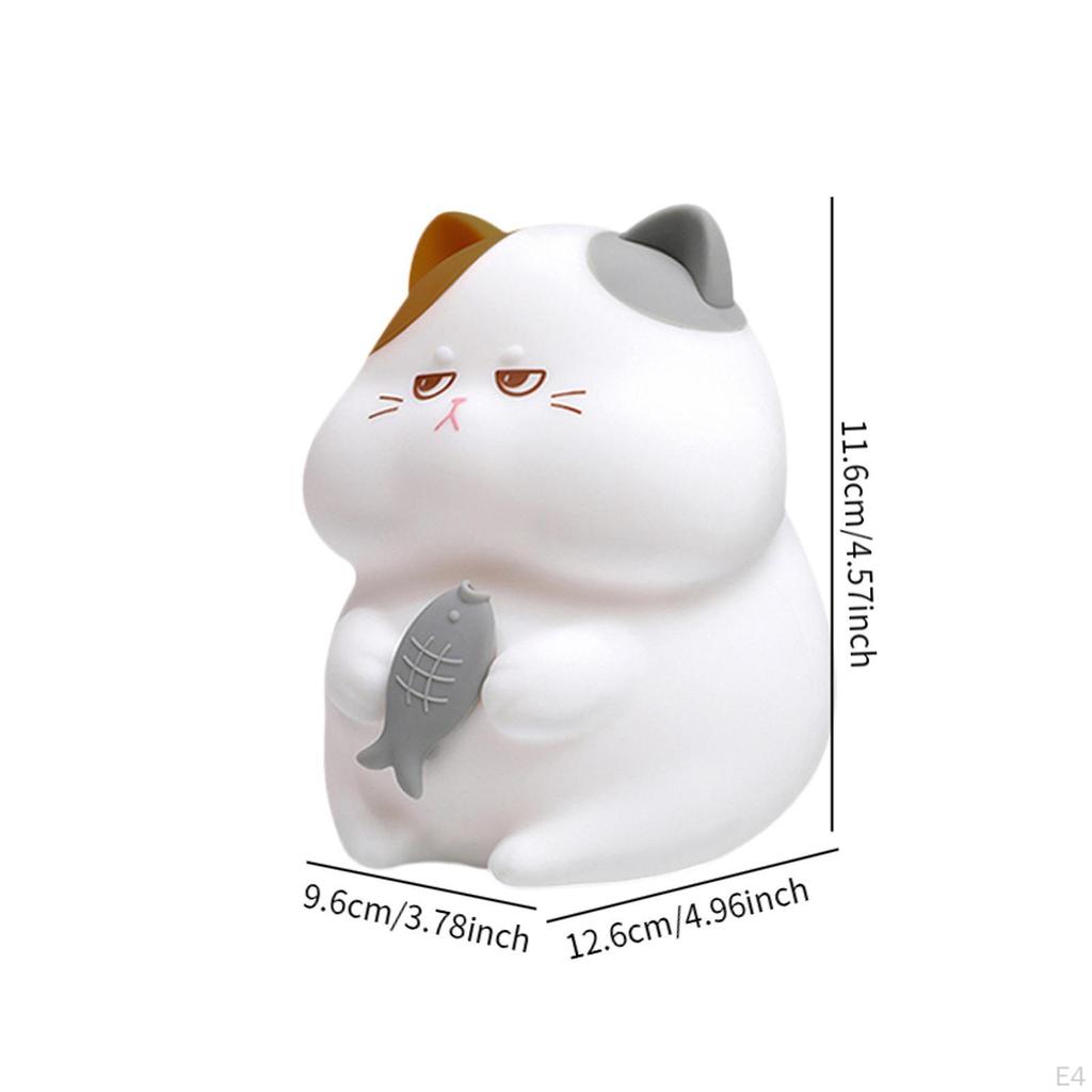 Silicone Cat Night Lamp Bedside Touch Chargeable Multifunctional USB Charging Table