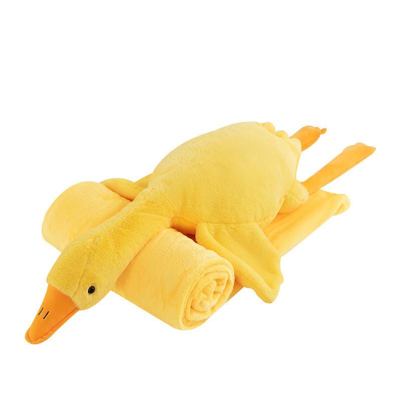 Пушистая игрушка-гусь, мягкое одеяло-подушка для кондиционера, очаровательная кукла для обнимания ножки кровати