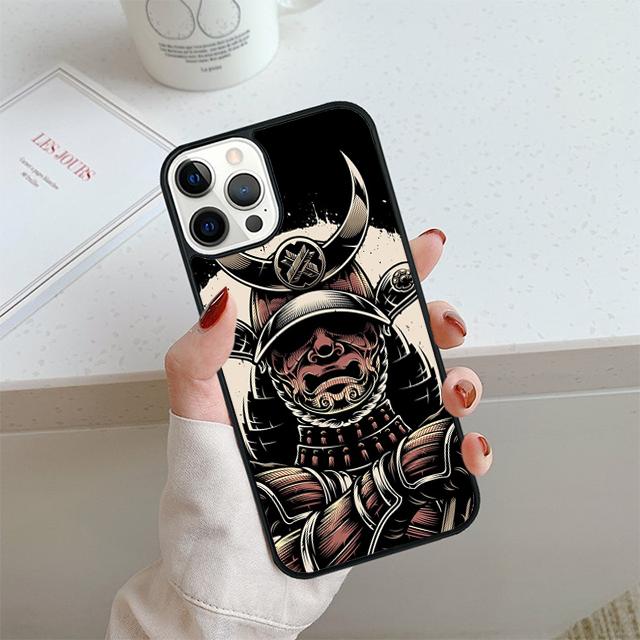 Чехол для телефона Самурайская маска Шлем Для iPhone 17 Air 13 12 14 15 16 Чехол Для Apple 14 15 16 Pro Max Plus Coque