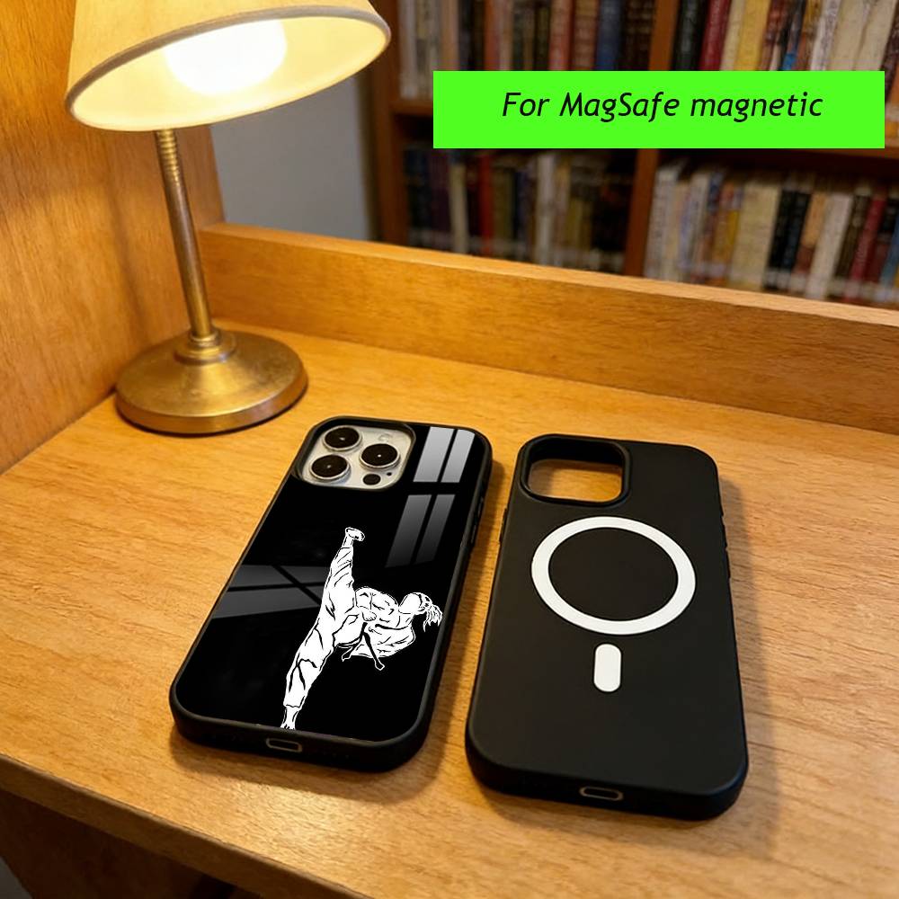 H-Красивый чехол для телефона Taekwondo для iPhone 17, 16, 15, 14, 13, 12, 11 Plus, Pro, магнитный для Magsafe, беспроводная зарядка