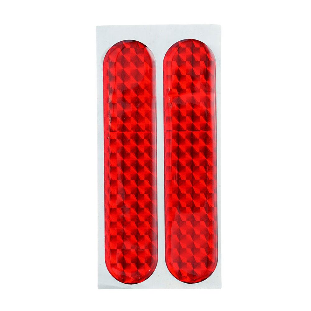 2Pcs Decal Sticker For Car Wheel Eyebrow For Door Edge Red/yellow/blue Reflective Reflective Tape Safety Warning Universal