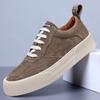 New Design Men Sneakers Suede Leather Men Casual Shoes Comfy Vulcanize Footwear Walking Flats Fashion Outdoor Male Driving Shoes