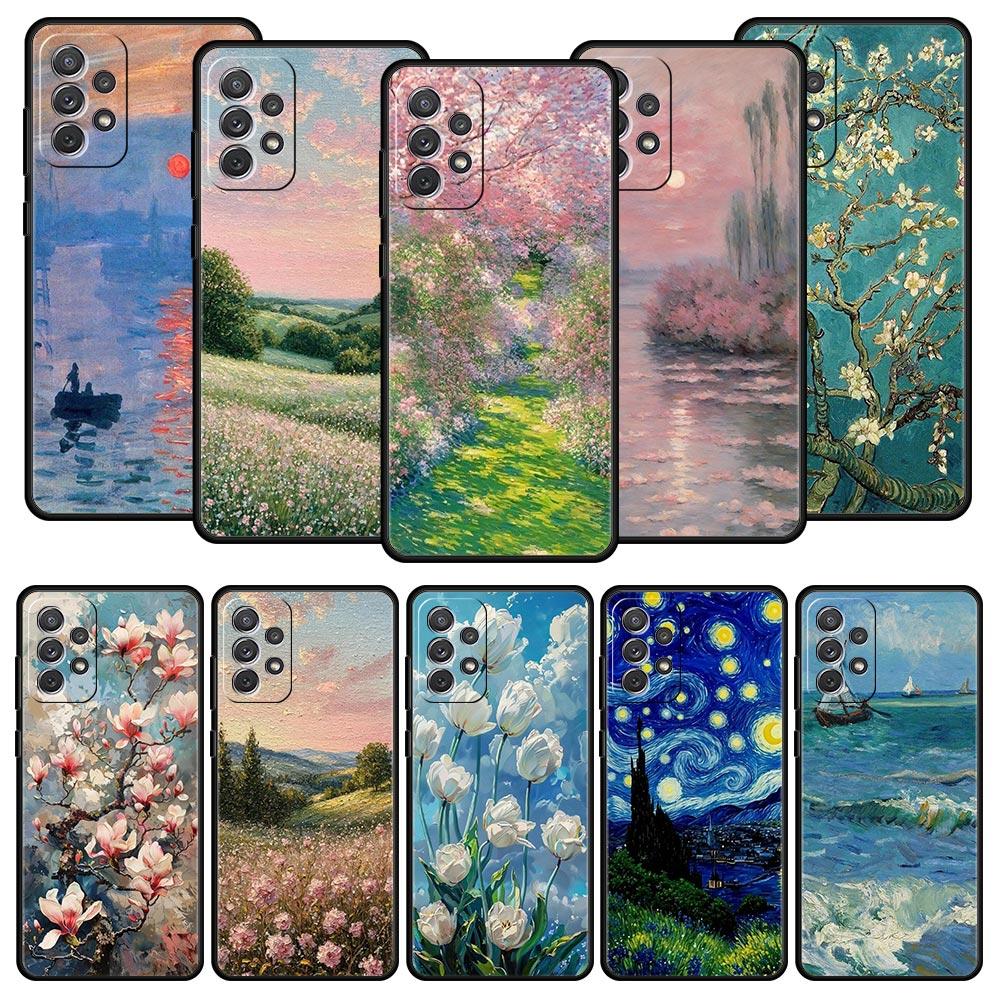 Клод Моне Сад Картина Искусство Чехол для Телефона Для Samsung Galaxy A17 A07 A55 A35 A25 A15 A05 A33 A31 A23 13 A41 A73 A53 A51 A71Чехол