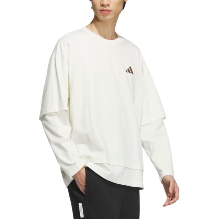 Adidas T Shirts Men's Jade White Crew Neck Moderate JM3409