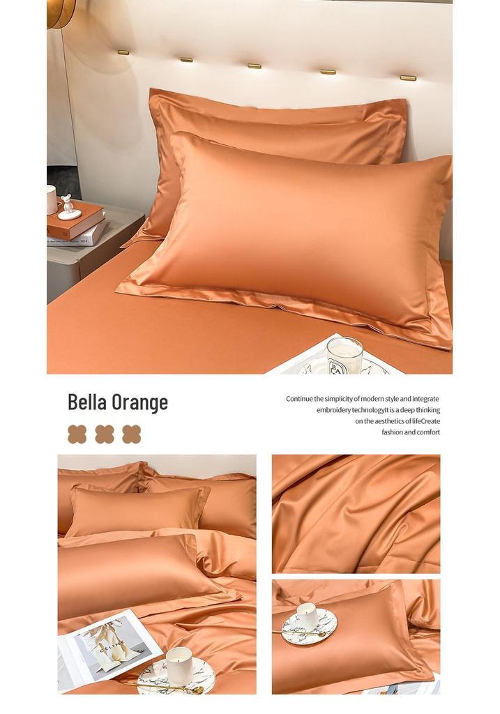 Pure Cotton Solid Color Long-Staple Pillowcase Pair – 100% Xinjiang Cotton, Single Piece, Simple Plain Design