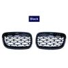 One Pair Diamond Kidney Grille Racing Grill For BMW X5 X6 E70 E71 2008-2013 Front Grills Car Styling Meteor Style Replacement