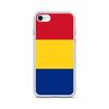 Coque Pour iPhone - PIXELFORMA - iPhone 7 - Drapeau De La Roumanie - Silicone Souple - Design Léger