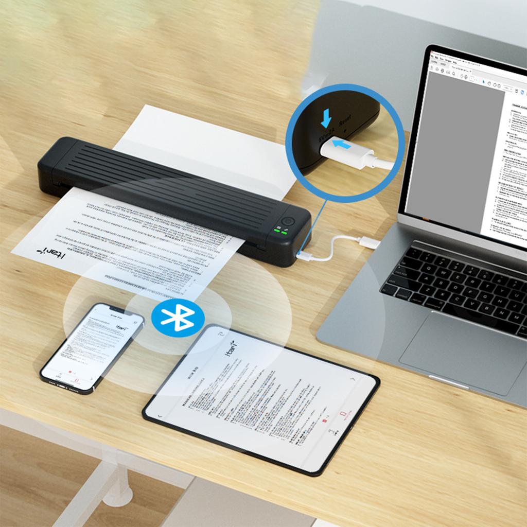 A5A4 углеродная лента Bluetooth офисная печать небольшой портативный принтер формата A4 термотрансферный