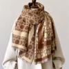 Winter Scarf Mature Elegant Luxury  Dot Cotton Shawl Windproof And Warm Women'S Scarf