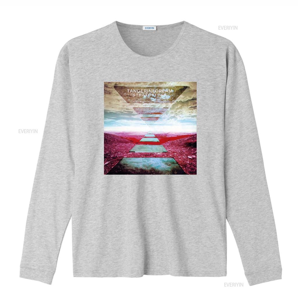 Мягкая хлопковая футболка Tangerine Dream Stratosfear Print Дизайн в стиле ретро рок-группы винтажный стираный топ для повседневной носки