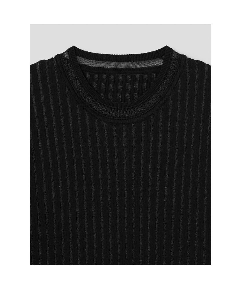 BEANPOLE GOLF Women'S Modified Cable Short Sleeve Pullover - Black