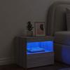 Table de chevet - Maison Exclusive - Sonoma gris - LED RVB réglables - 50x40x45 cm
