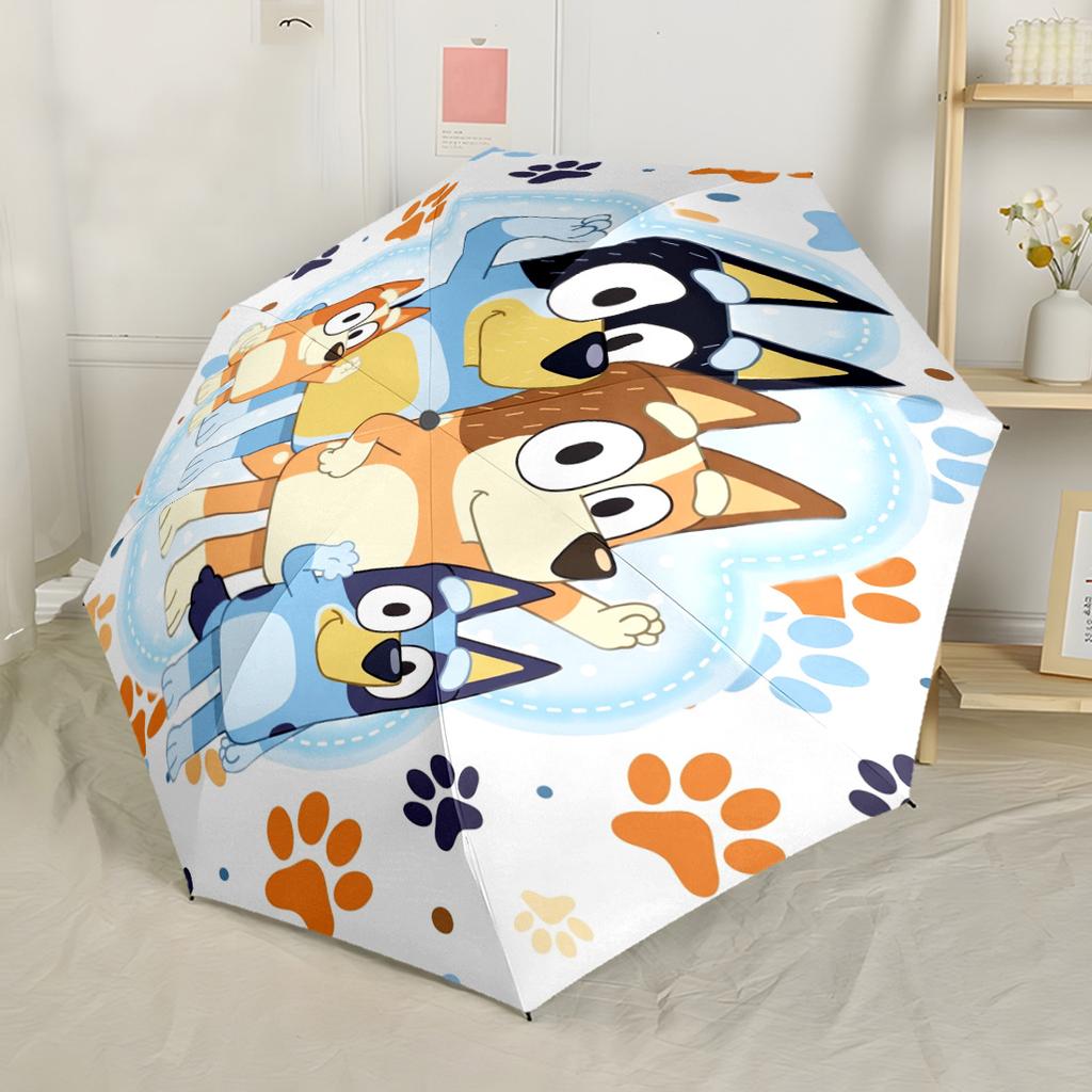 Fox Friends Adventure Automatic Umbrella Retractable Design with 8-Rib Durability Compact Design All-Season Use Vibrant Pattern Umbrella