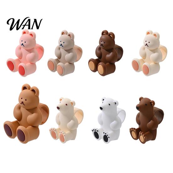 Wall Protector Pad Bear Door Handle Stopper Adhesive-Free Silicone Lever Stop Anti-collision Bumper Noise Reduction Home Office Protection