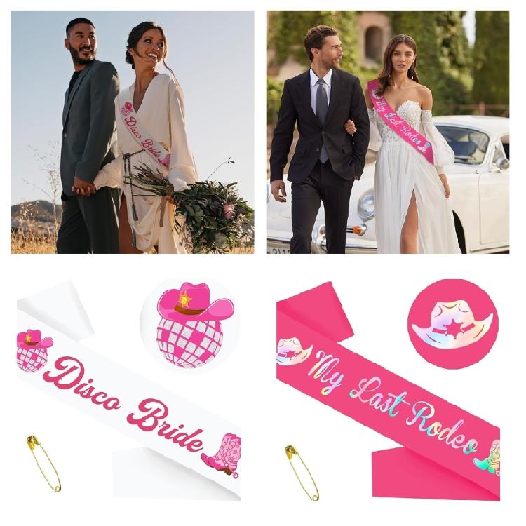 Свадебная Диско-Лента Стильная Изящная Лента Свадебный Фотоаксессуар Невеста Белая Лента Свадебные Фото Реквизит