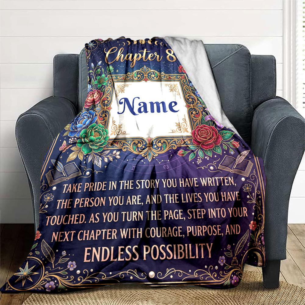 Embrace Next Chapter Couragecustomize Your Name Blanket Warm Comfortable And Soft Blankets Are Suitable For Home Lunch Break Blanket Office Sofa Sofa