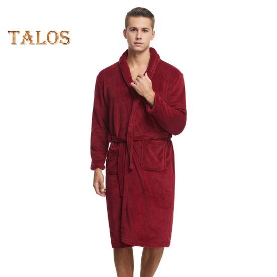 Ночная рубашка из фланели с карманами, длинными рукавами, шнуровкой, открытым спереди, длиной до колена, мужской халат для отдыха, одежда для сна