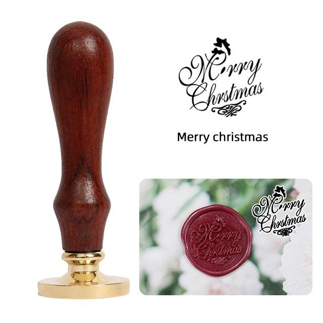 Ретро деревянная и латунная печать для сургуча с декоративными узорами для приглашений и скрапбукинга