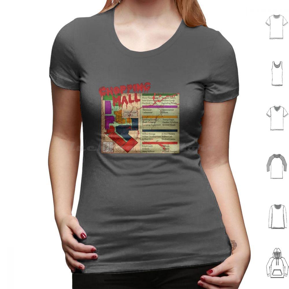 Chopping Mall V2 Хоррор Футболка Хлопок Мужская Женская Печать DIY Chopping Mall Слэшер Хоррор 80-е Культовое Кино Фильмы Vhs