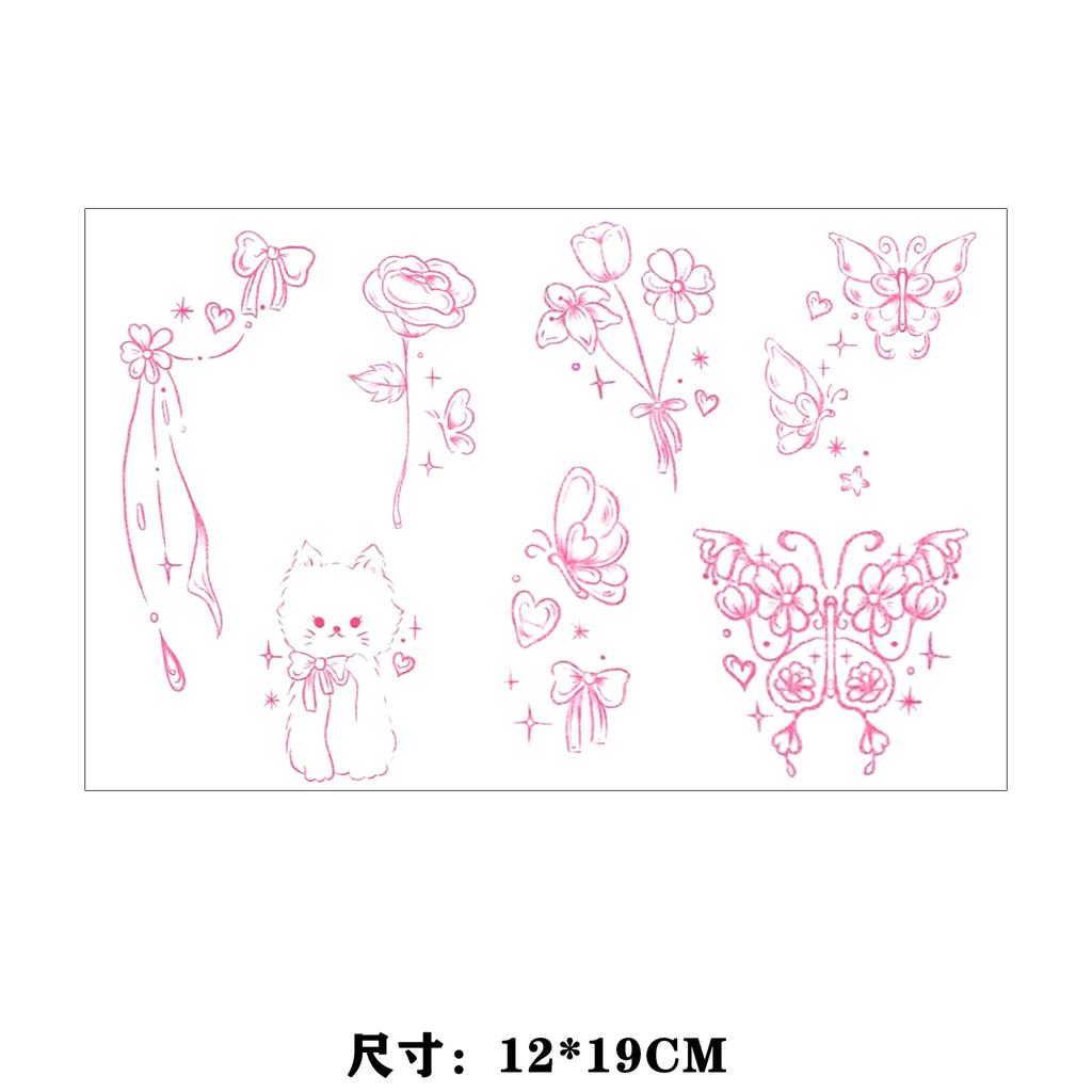 Dopamine Color Butterfly Animal Love Star Fireworks Small Picture Finger Tattoo Sticker