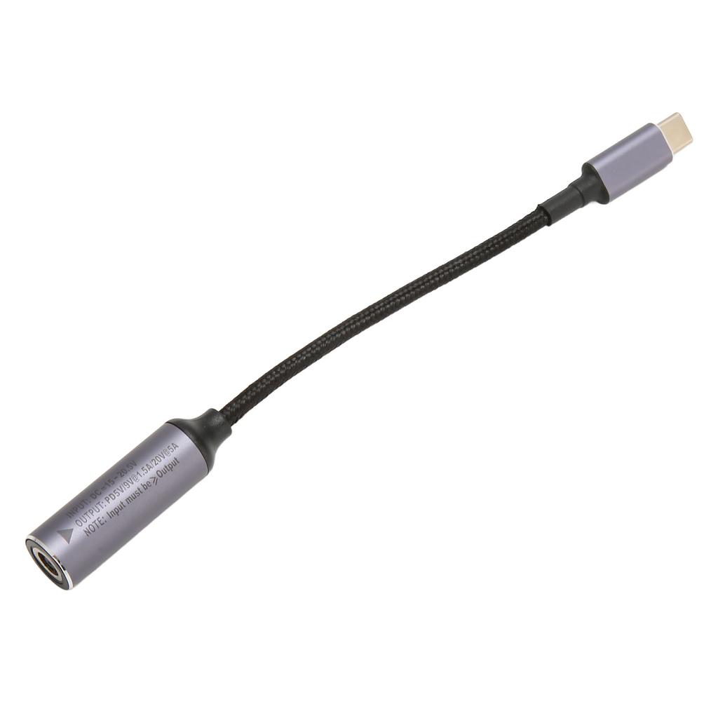 DC 6.0mmx3.7mm Input To Type C Power Cable Female To Male 100W Type C Power PD Charge Cable for